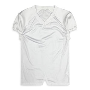 Camiseta de fútbol blanca personalizada Diseño de malla sublimada Camiseta de fútbol americano callejero - Product Image 2