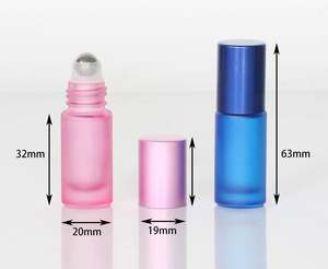 High Quality 10ml Portable Sample Packaging <b>Empty</b> Matte -Shaped <b>Glass</b> Screw Cap Bead <b>Bottle</b> Essential Oil Solution Sealed - Product Image 1