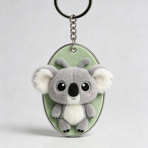 Customized Green Tiger Plush Keychain Oval Pendant Soft Stuffed Animal Toy for <b>Kids</b> Unisex 0-24 Months - Product Image 5