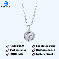 Collier de pickleball tendance en acier inoxydable argenté avec pagaie et chaîne, directement de l'usine KUAIQIU