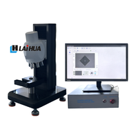 Durómetro de microdureza Vickers con cabezal de prueba de descenso automático y control por PC, máquina de prueba HK HV con torreta automática