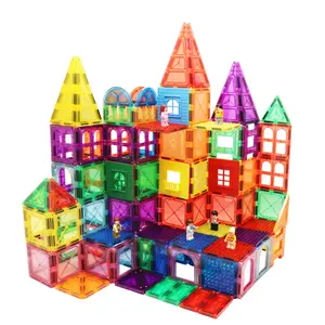 20pcs चुंबकीय टाइल्स खिलौना ईंटों के साथ प्लास्टिक ABS ब्लॉक खिलौना बड़े चुंबक बिल्डिंग ब्लॉक ईंटों
