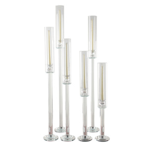 W-A0209 Portacandele <span class=keywords><strong>in</strong></span> <span class=keywords><strong>Vetro</strong></span> di Alta Qualità, Portacandele Girevole da Terra <span class=keywords><strong>in</strong></span> Cristallo per Cene a Lume di Candela e Matrimoni - Product Image 5