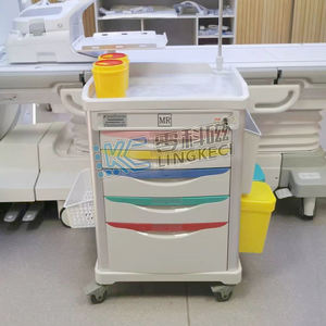 Troli Medis Darurat ABS Non-Magnetik dengan Platform <span class=keywords><strong>Defibrillator</strong></span> untuk Departemen MRI - Product Image 4