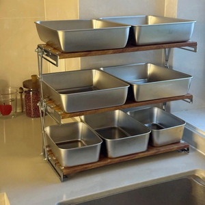 Recipientes Cuadrados de Acero Inoxidable JLD para Almacenamiento de Alimentos con Tapa, para Hornear, Asar a la Parrilla, Uso Doméstico y Comercial - Product Image 1