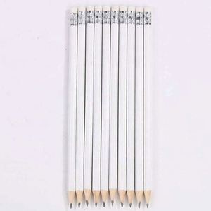 Juego de Papelería de Madera al por Mayor para Estudiantes de Primaria, Lápices Blancos con Borradores, Empaquetado al por Mayor, Logotipo de Hotel - Product Image 2
