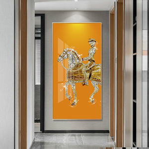 Роскошное украшение для дома, современный постер 5d с изображением слона, Хрустальный фарфор, настенное искусство, акриловое стекло, живопись лошадей - Product Image 2