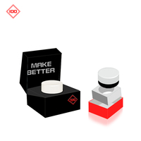 Boîtes d'emballage personnalisées en verre de style 710, contenants à clapet pour concentrés de 1 ml et 5 ml, avec anneau magnétique et impression en relief