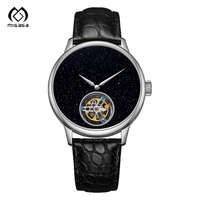 Montre automatique pour homme Migaga Custom 38 mm, mouvement squelette mécanique tourbillon en or