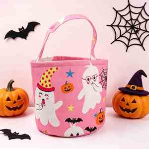 Bolsa de Halloween Personalizada para Niñas, con Diseño de Fantasma, Gran Capacidad, con Nombre Personalizado, para Dulces, Regalos y Fiestas Infantiles - Product Image 3