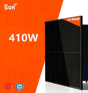 Modules photovoltaïques Sunplus 410W noirs, panneaux solaires à double vitrage de pointe, conception à demi-cellules pour usage résidentiel, 25 ans, palettes - Product Image 1