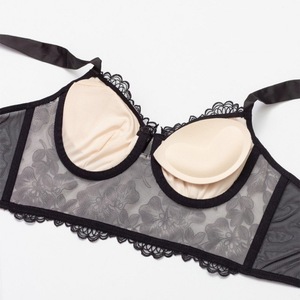 Fashion Embroidered Flower <b>Thick</b> Small Sizes Young Girl Gather Ladies Sexy Push up Lace Embroidery <b>Bra</b> and Underpants Sets - Product Image 3