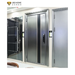 <span class=keywords><strong>Porte</strong></span> de sécurité minimaliste en acier inoxydable JBDHOME pour villa moderne, <span class=keywords><strong>entrée</strong></span> principale, <span class=keywords><strong>entrée</strong></span> extérieure et utilisation en chambre, design étanche - Product Image 3