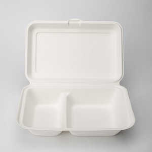 Cajas de Bagazo Compostables para Llevar, Resistentes al Aceite y Aptas para Congelador, para Restaurantes y Servicios de Entrega - Product Image 3