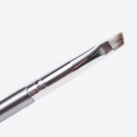 Pinceau Eyeliner Plat Angulaire à Poils Synthétiques avec Manche en Bois DM pour Maquillage, avec Logo, Échantillon Gratuit