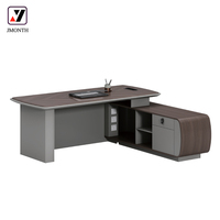 Bureau de direction moderne en bois de luxe, grand format en L, avec panneaux, matériau écologique E0