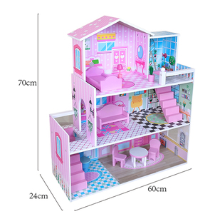 บ้านตุ๊กตาขายส่งปี 2025 บ้านตุ๊กตาหรูหราสามชั้น ของขวัญวันเกิด บ้านตุ๊กตา - Product Image 2