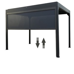 卸売電気インテリジェントリフティング屋外サンシェード防風ローラーシャッターバルコニー屋根断熱材防雨カーテン - Product Image 2