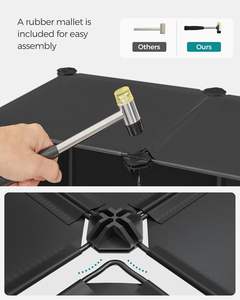 組み立てが簡単なリビングルームの本収納オーガナイザーディスプレイシェルフラック家具クローゼット収納棚折りたたみボードワードローブ - Product Image 3