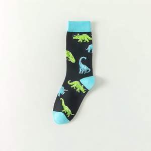 Chaussettes imprimées de dessins animés Triceratops Diplodocus pour hommes, chaussettes de <span class=keywords><strong>dinosaure</strong></span> créatives et personnalisées - Product Image 1
