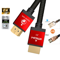 Câble torsadé OEM de haute qualité pour câble 2.1 8K 48 Gbps avec gaine en PVC pour utilisation avec un moniteur