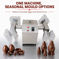 Machine à mouler et à tourner les œufs en chocolat multifonctionnelle entièrement automatique en acier inoxydable avec fonction de formation de Père Noël 220V Nouvelle
