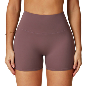 Phụ Nữ Của Cao Eo Nhanh Chóng Khô Quần Short Tập Thể Dục Không-Phía Trước Đường May Co Giãn Nén Cộng Với Kích Thước Yoga Quần Short Với Biểu Tượng Tùy Chỉnh - Product Image 2