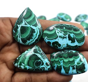 100% Natural Chrysocolla <b>Malachite</b> Cabochon Wholesale Price Lot Natural Chrysocolla <b>Malachite</b> Loose Gemstone for Making Jewelry - Product Image 1