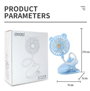 Ventilateur portable miniature mignon de dessin animé, ventilateur flexible et frais, petit ventilateur de bureau à clip, ventilateur rechargeable par USB - Product Image 6