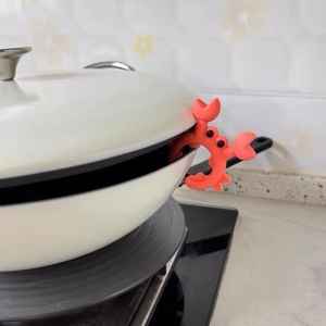 Cuchara de cangrejo pequeña ajustable, soportes para ollas, utensilios de cocina de silicona, Clip para olla de desbordamiento antiescaldado, espátula, cuchara, soportes para ollas - Product Image 6
