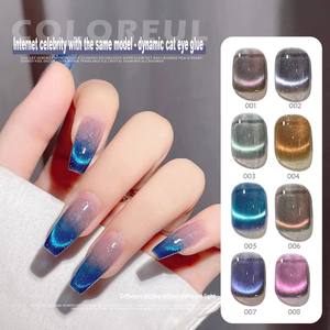 Popular Star Cat Eye Polish Gel 8ml Soak off Nail Art para uso en salón New Gel Polish Nail Supplies - Product Image 3