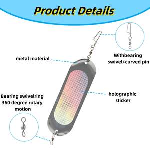 Leurre métallique de pêche au saumon et à la truite, type flasher de 4,5 pouces pour pêche en eau profonde, avec fonction de plongée et de dérive, et dispositif de fuite (dodger) - Product Image 3