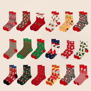 KTS549 Usine OEM Personnalisé Votre Propre Designer Coton Vente en Gros Creative Jacquard <span class=keywords><strong>Fantaisie</strong></span> Femmes Hommes Joyeux Noël Chaussettes - Product Image 4