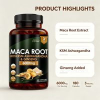 Suplemen Akar Maca Alami Murni untuk Distributor Global, Margin Keuntungan Tinggi, Pasokan Grosir 180 Kemasan, Produsen Cina, Campuran