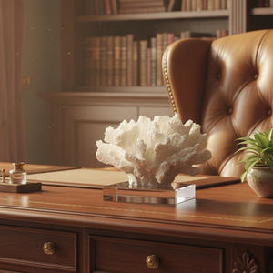 Sculpture créative en résine de <span class=keywords><strong>corail</strong></span> <span class=keywords><strong>blanc</strong></span>, ornement de bureau, décoration de table pour la maison, le salon, le bureau, l'hôtel, Art Déco - Product Image 3