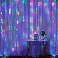 Guirlande lumineuse rideau 100 LED, lumières féeriques pour Diwali, Ramadan, Eid, Halloween, décoration de maison, mariage, fête, Noël 2025