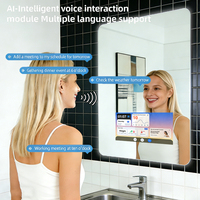 Hochwertiger KI-Smart-Badezimmerspiegel Moderner Rechteckiger IP44 Wasserdichter Bluetooth-Lautsprecher Touchscreen-TV Touch-Schalter LED-Beleuchtung
