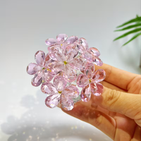 Figurines florales artisanales en cristal haut de gamme sur le thème de l'amour, coffret cadeau pour la décoration de la maison/du bureau/de la table