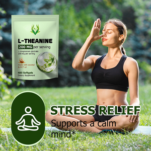 OEM L-Theanine Softgels +Magnesium Glycinate 200mg Per Serving Supports a Calm Mind Restful Sleep - Product Image 4