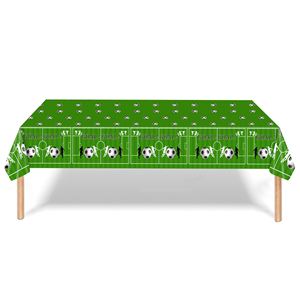 JIALIN Artículos para Fiestas con Temática de Fútbol Verde, Platos y Vasos Desechables de Papel - Product Image 4