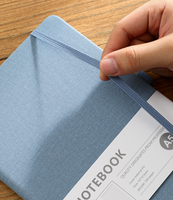 Bloc-notes personnalisé avec logo promotionnel A5 2025, couture à la main, couverture en lin, reliure rigide, carnet en cuir PU