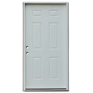 Düşük fiyat geleneksel 6 Panel tasarım apartman kapısı giriş kapıları