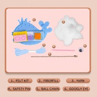 Kit de Bricolage DIY en Non-Tissé Thème Océanique : Poupée Animale Personnalisable, Forme à Coudre pour Enfants, Pendentif Ludique, Jouet Éducatif pour Maternelle, Petit Cadeau