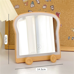 Factory <strong>Price</strong> Bedside Ornaments USB Rechargeable Tabletop Led <strong>Toast</strong> Bread Night Light With Mirror Phone Holder - Product Image 2