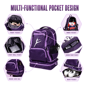 Cheerleading-Tasche mit individuellem Vereinslogo, AB-Strass, personalisierter Team-Rucksack für Cheer-Dance-Athleten, individuelle Farbe, Reißverschluss, Mädchen - Product Image 4