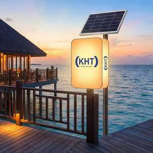 24-Hour Solar Powered Custom Acrylic Sign <b>Light</b> <b>Box</b> Double Sided Illuminated <b>Advertising</b> for Road IP65 Rating KHT-0507-M Double - Product Image 1
