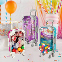 Boîte d'emballage portable en plastique avec motif 3D, mini valise mignonne, logo personnalisé en gros
