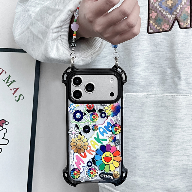 Customized Flowers Pattern Girl Phone Case for iPhone 15/16/17 Pro Max UV Printing Colorful Designs Phone Strap Cell Phone Cover