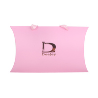 Dossiers en papier recyclable Omet avec pelliculage mat personnalisé et revêtement UV pour emballage d'extensions capillaires, avec gaufrage et poignée