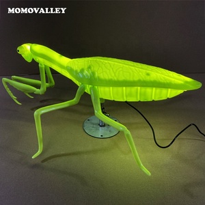 Momovalley coque abs démontable 12v 12w led mante verte jardin noël halloween décoration sur les poteaux d'arbre au-dessus du sol - Product Image 2